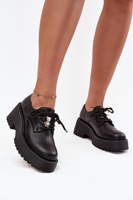 batai MoteriškassuPrzypinką Eko Oda juodos spalvos Laurea