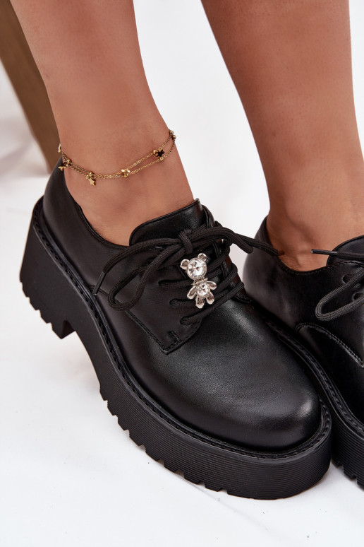 batai MoteriškassuPrzypinką Eko Oda juodos spalvos Laurea