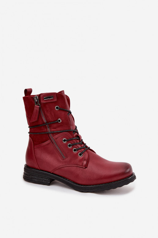 Madingi masyvūs aulinukai bordo spalvos Perfecto Madingi masyvūs aulinukai bordo spalvos Perfecto