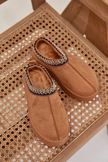 sniego batai Vaikiški  Z Haftem su platforma rudos spalvos Jolisse