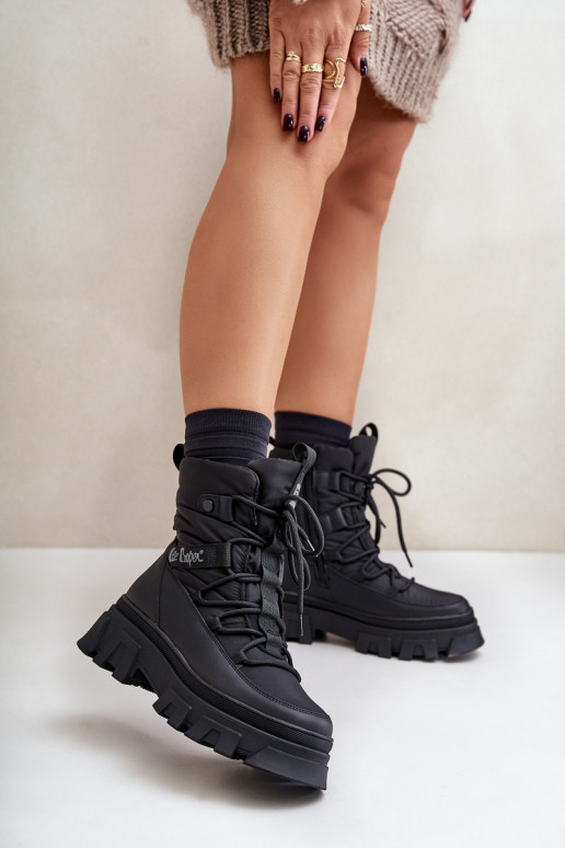 sniego batai   Lee Cooper LCJ-24-47-3144 Juodos spalvos sniego batai   Lee Cooper LCJ-24-47-3144 Juodos spalvos