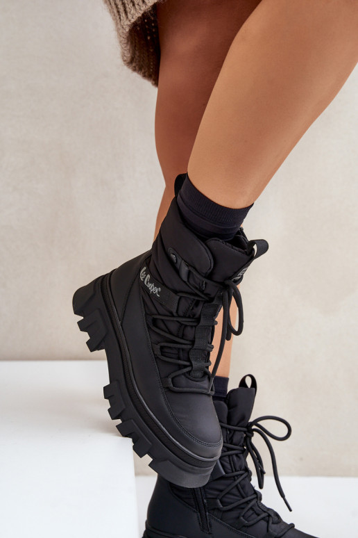 sniego batai   Lee Cooper LCJ-24-47-3144 Juodos spalvos sniego batai   Lee Cooper LCJ-24-47-3144 Juodos spalvos