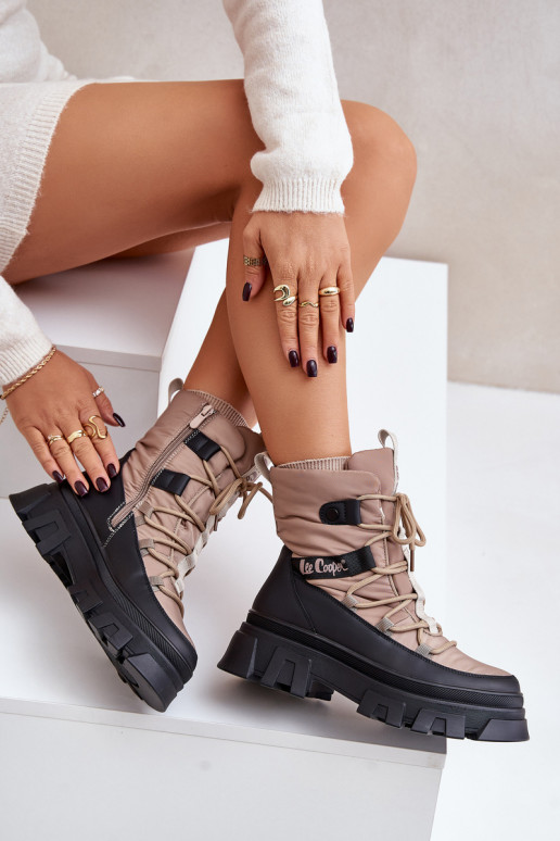 sniego batai   Lee Cooper LCJ-24-47-3143 smėlio spalvos sniego batai   Lee Cooper LCJ-24-47-3143 smėlio spalvos