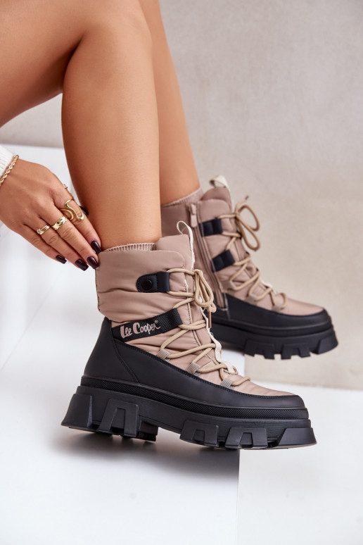 sniego batai   Lee Cooper LCJ-24-47-3143 smėlio spalvos sniego batai   Lee Cooper LCJ-24-47-3143 smėlio spalvos