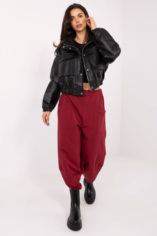 Sportinės kelnės bordo spalvos