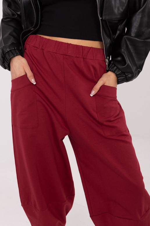 Sportinės kelnės bordo spalvos