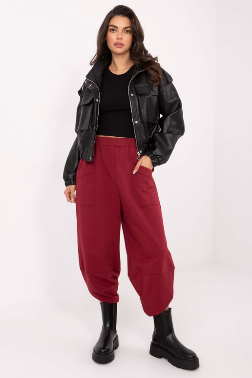 Sportinės kelnės bordo spalvos