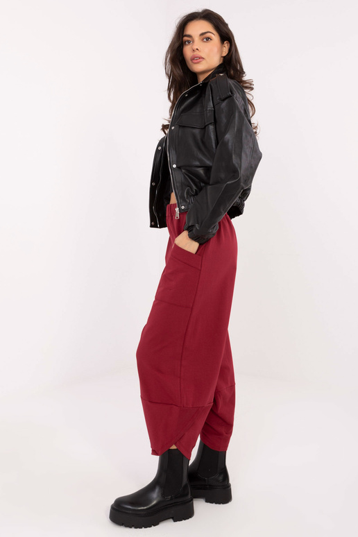 Sportinės kelnės bordo spalvos