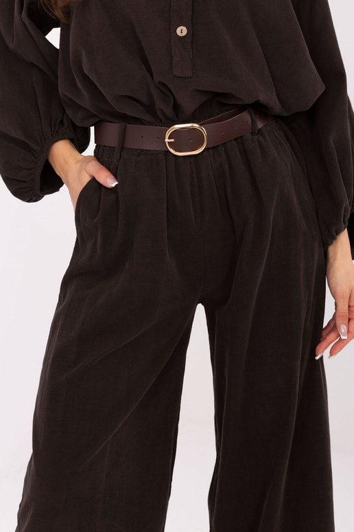 Kelnės IT tamsiai rudos spalvos