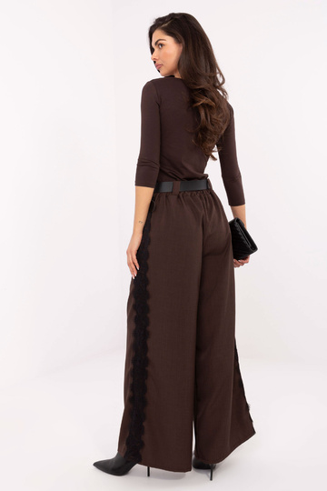 Kelnės tamsiai rudos spalvos