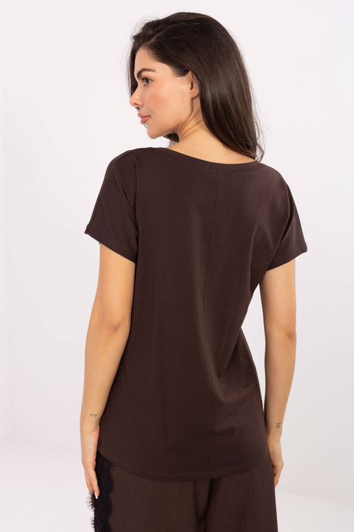 Marškinėliai tamsiai rudos spalvos