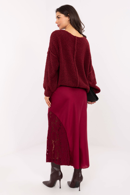 Sijonas tamsiai raudonas