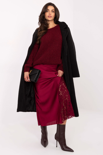 Sijonas tamsiai raudonas 2