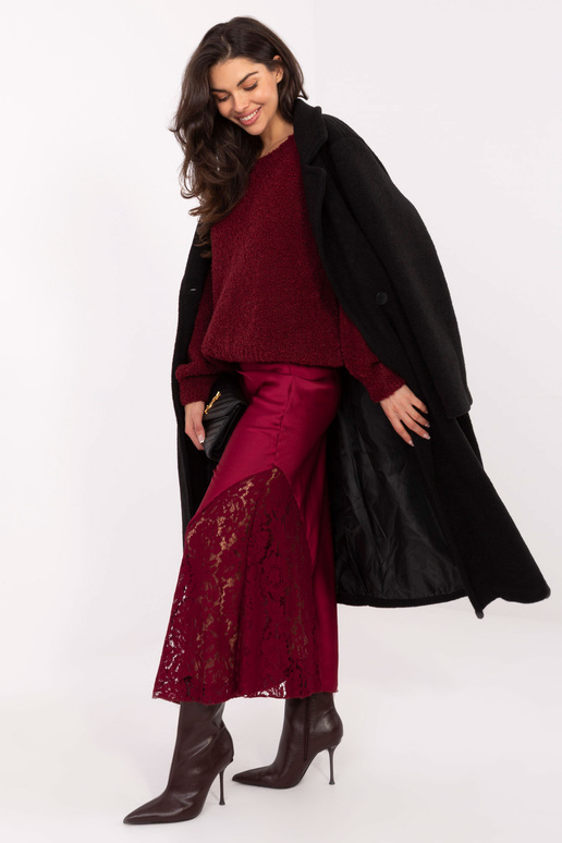 Sijonas tamsiai raudonas