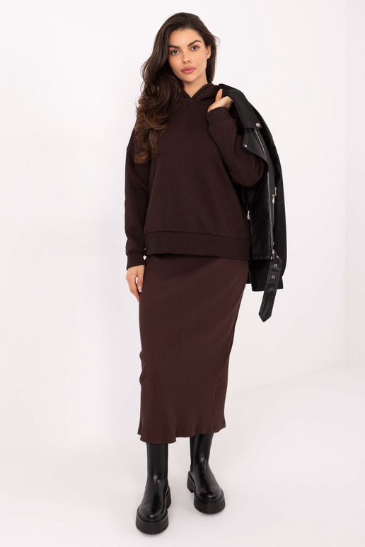 Sijonas tamsiai rudos spalvos