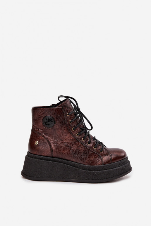 Aulinukai su platforma  06309-32 metalo spalvos Brąz Aulinukai su platforma  06309-32 metalo spalvos Brąz