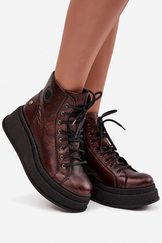 Aulinukai su platforma  06309-32 metalo spalvos Brąz Aulinukai su platforma  06309-32 metalo spalvos Brąz