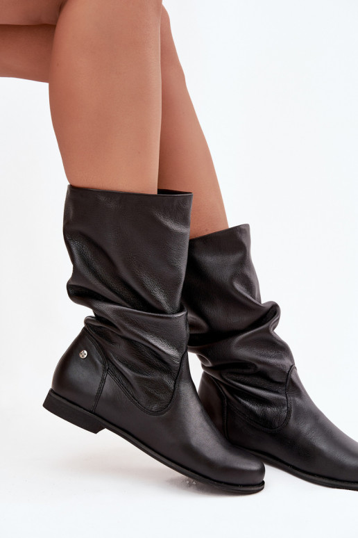 ilgaauliai batai  05057-20 Juodos spalvos    ilgaauliai batai  05057-20 Juodos spalvos