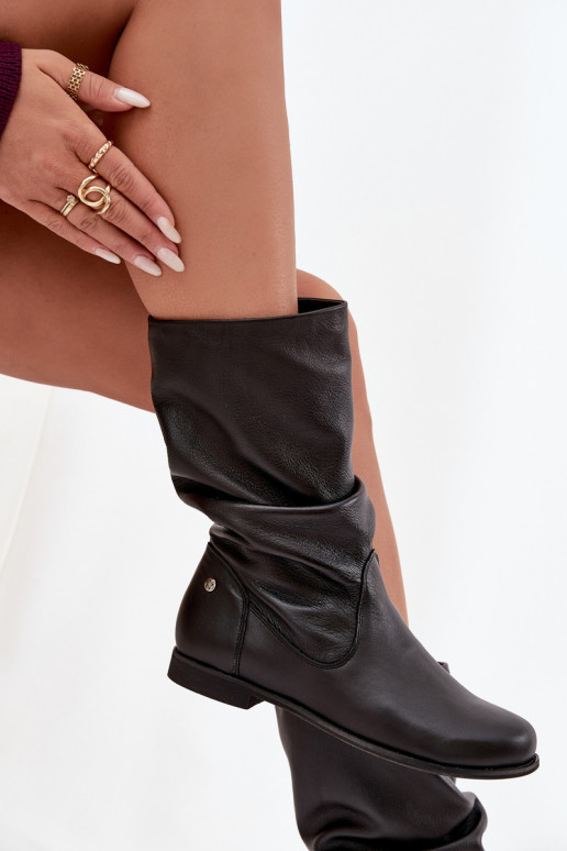 ilgaauliai batai  05057-20 Juodos spalvos    ilgaauliai batai  05057-20 Juodos spalvos