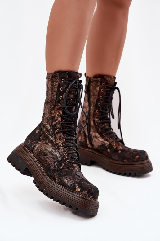 Moteriški aulinukai  auliniai batai  06203-32 rudos-aukso spalvos Moteriški aulinukai  auliniai batai  06203-32 rudos-aukso spalvos