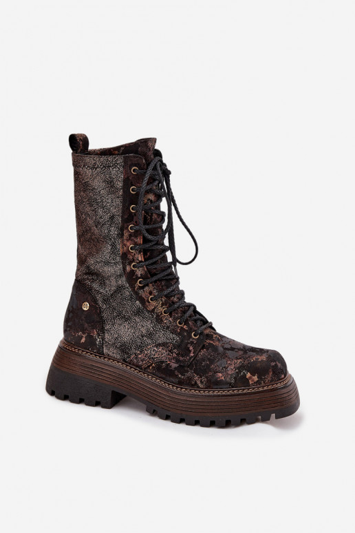 Moteriški aulinukai  auliniai batai  06203-32 rudos-aukso spalvos Moteriški aulinukai  auliniai batai  06203-32 rudos-aukso spalvos