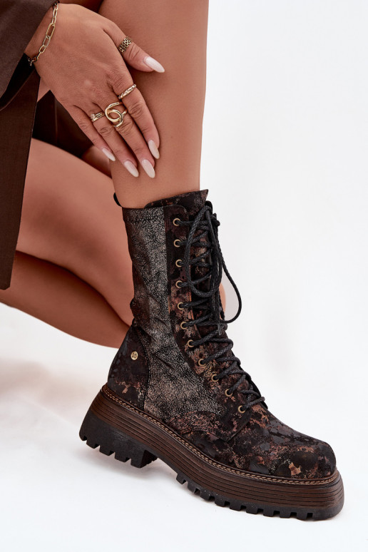 Moteriški aulinukai  auliniai batai  06203-32 rudos-aukso spalvos Moteriški aulinukai  auliniai batai  06203-32 rudos-aukso spalvos