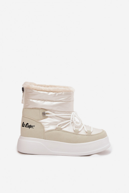 Moteriški sniego batai su platforma Lee Cooper LCJ-25-03-3815, baltos spalvos