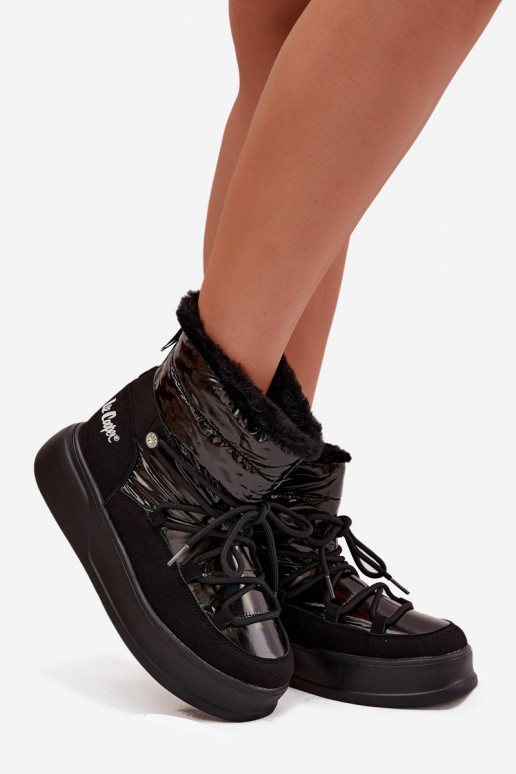 sniego batai  su platforma Lee Cooper LCJ-25-03-3814 Juodos spalvos sniego batai  su platforma Lee Cooper LCJ-25-03-3814 Juodos spalvos