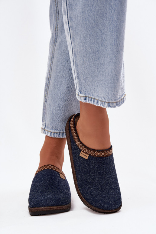 Šlepetės  Z Haftem Inblu NL000009 tamsiai mėlynos spalvos Šlepetės  Z Haftem Inblu NL000009 tamsiai mėlynos spalvos