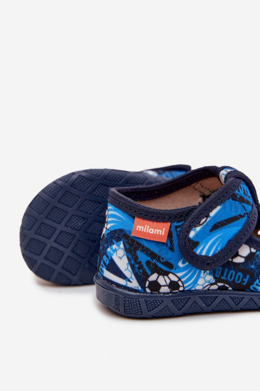 Šlepetės Milami Vaikiški su lipniais užsegimais  tamsiai mėlynos spalvos Jasimrra