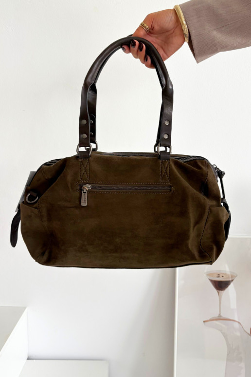 Rankinė Z iš eko zomšosu chaki spalvos Gressa Rankinė Z iš eko zomšosu chaki spalvos Gressa