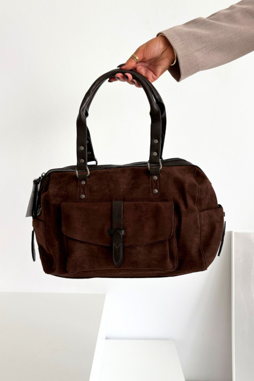 Rankinė Z iš eko zomšosu Czekoladowa Gressa Rankinė Z iš eko zomšosu Czekoladowa Gressa