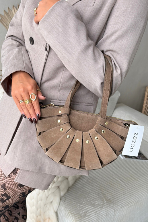 Rankinė Z Naturalnego Zamszu dramblio kaulo spalvos Marivane