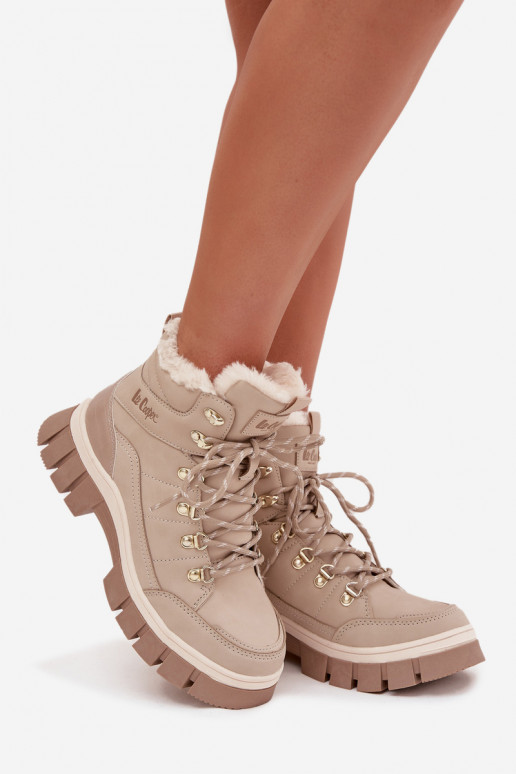 pašiltinti batai  Lee Cooper LCJ-25-31-3910 smėlio spalvos pašiltinti batai  Lee Cooper LCJ-25-31-3910 smėlio spalvos