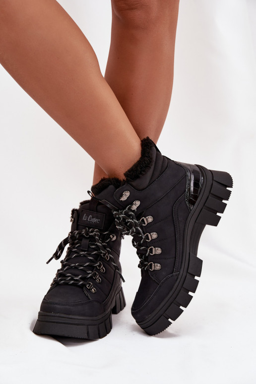 pašiltinti batai  Lee Cooper LCJ-25-31-3911 Juodos spalvos pašiltinti batai  Lee Cooper LCJ-25-31-3911 Juodos spalvos