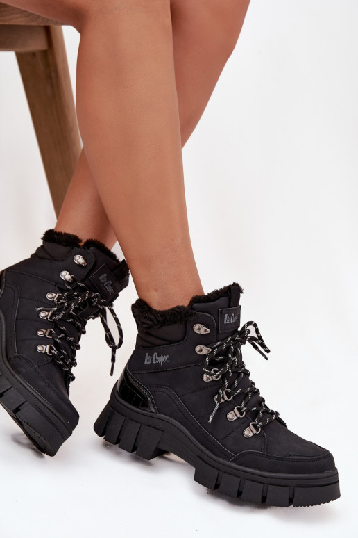 pašiltinti batai  Lee Cooper LCJ-25-31-3911 Juodos spalvos pašiltinti batai  Lee Cooper LCJ-25-31-3911 Juodos spalvos