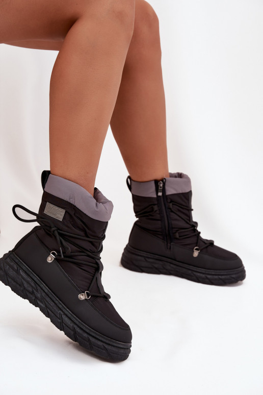 sniego batai   Lee Cooper LCJ-25-44-3930 Juodos spalvos sniego batai   Lee Cooper LCJ-25-44-3930 Juodos spalvos