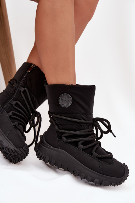 sniego batai su platforma Lee Cooper LCJ-25-12-3660 Juodos spalvos   sniego batai su platforma Lee Cooper LCJ-25-12-3660 Juodos spalvos