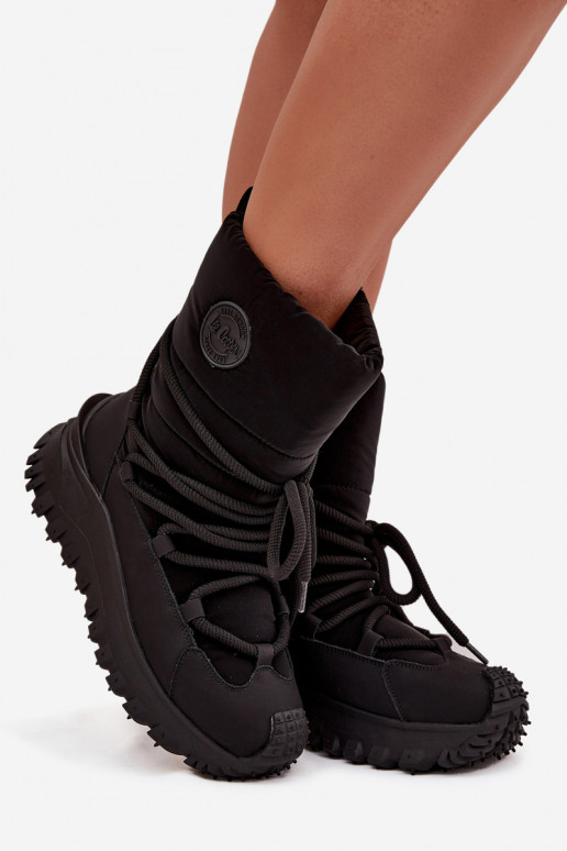 sniego batai su platforma Lee Cooper LCJ-25-12-3660 Juodos spalvos   sniego batai su platforma Lee Cooper LCJ-25-12-3660 Juodos spalvos