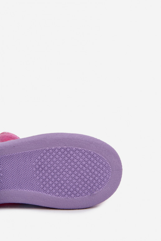 balerinos   Šlepetės Dla Dziewczynek su lipniais užsegimais UNICORN rožinės spalvos Silviera