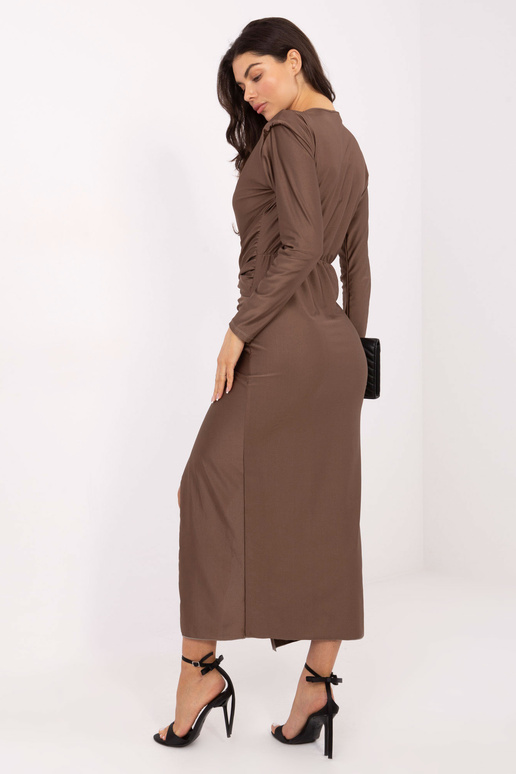 Suknelė tamsiai smėlio spalvos