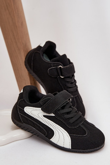 batai Vaikiški sportbačiai Z su limpančiu užsegimuem Juodos ir-baltos spalvos Perrin