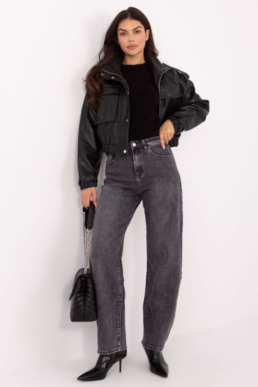 Džinsinės kelnės tamsiai pilkos spalvos