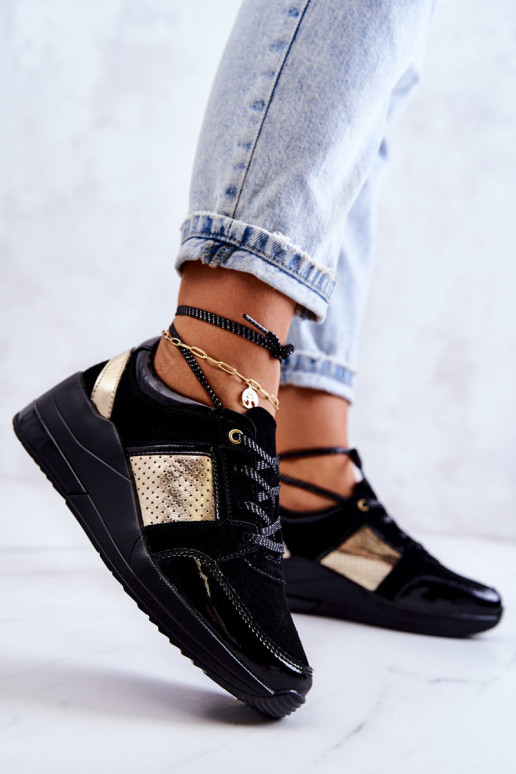  iš zomšos sportiniai bateliai  Juodos spalvos Larson