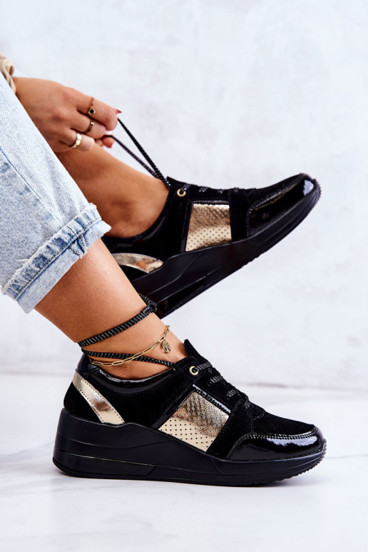  iš zomšos sportiniai bateliai  Juodos spalvos Larson