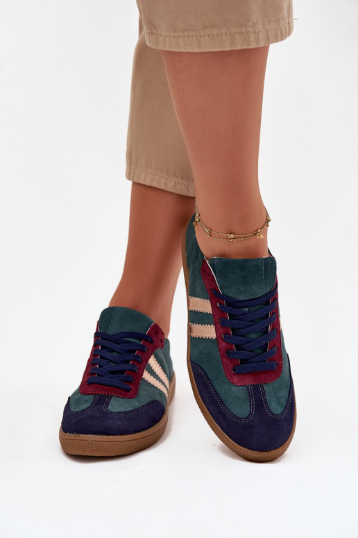 Zazoo N1068 iš zomšos   modelio batai  Butelkowa Zieleń