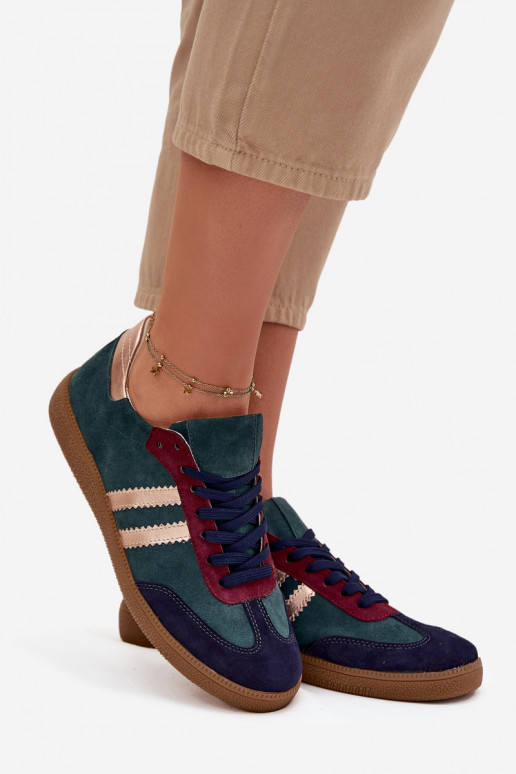 Zazoo N1068 iš zomšos   modelio batai  Butelkowa Zieleń