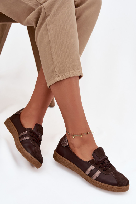   iš zomšos batai  Typu Barefoot Zazoo N1341 Czekoladowe