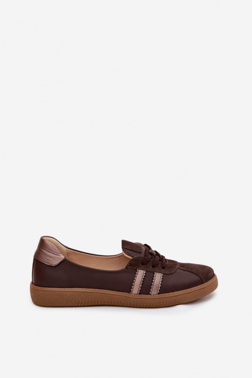   iš zomšos batai  Typu Barefoot Zazoo N1341 Czekoladowe