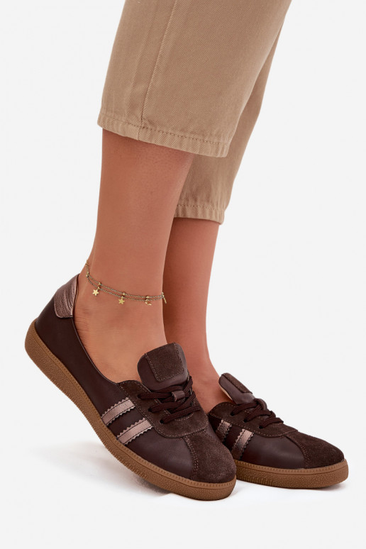   iš zomšos batai  Typu Barefoot Zazoo N1341 Czekoladowe